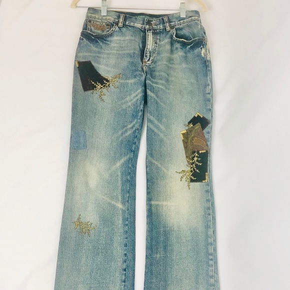 Ralph Lauren Denim - Ralph Lauren Distressed Patchwork Jeans Size 4P